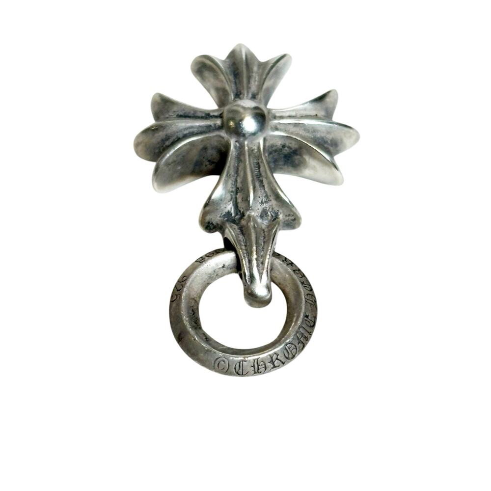 Chrome Hearts Sterling Silver & Diamond Plus Cross Pendant .925 - Picture 5 of 6